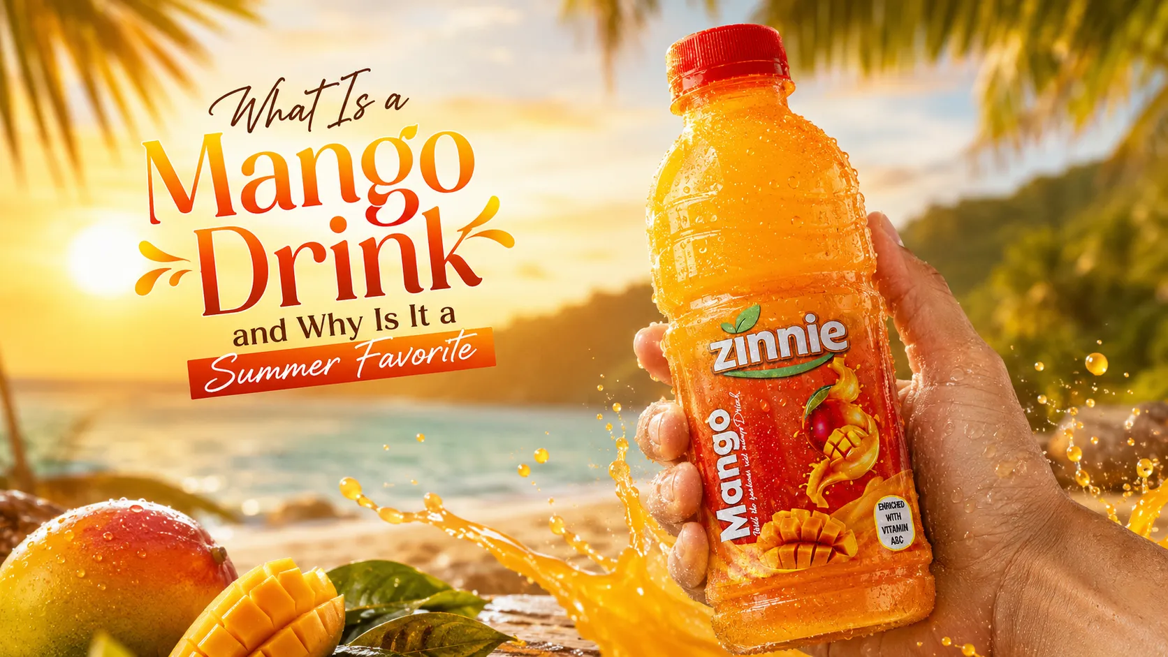 mango drink, refreshing summer beverage chilled fruit drink, India