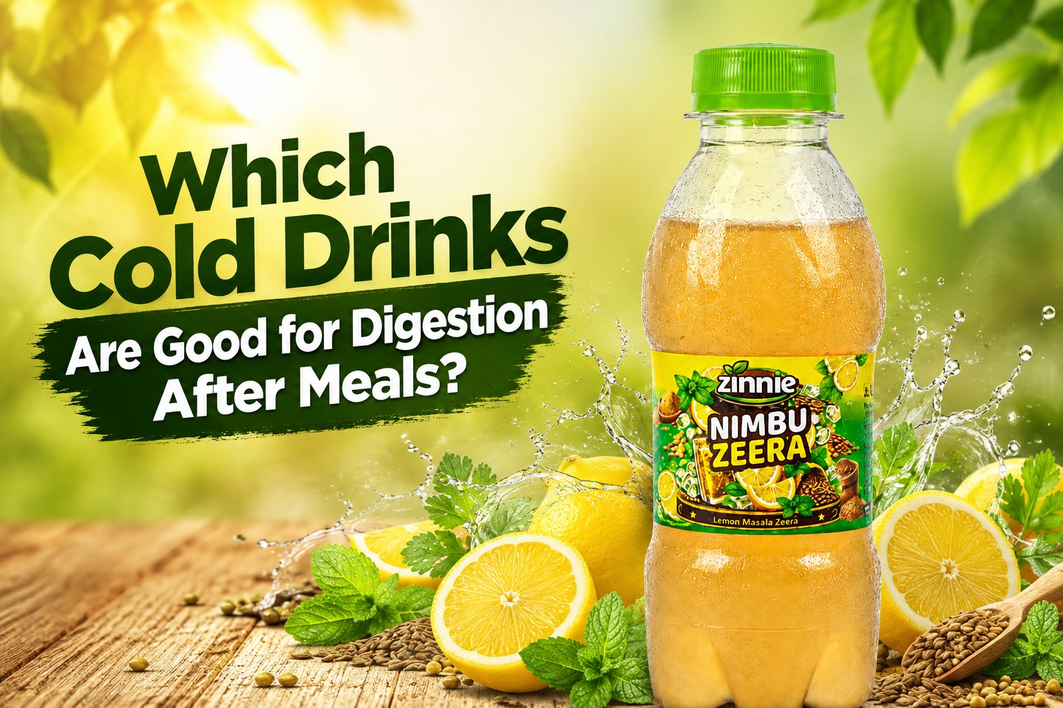 Best cold drinks for digestion after meals in India with jeera lemon digestive drink