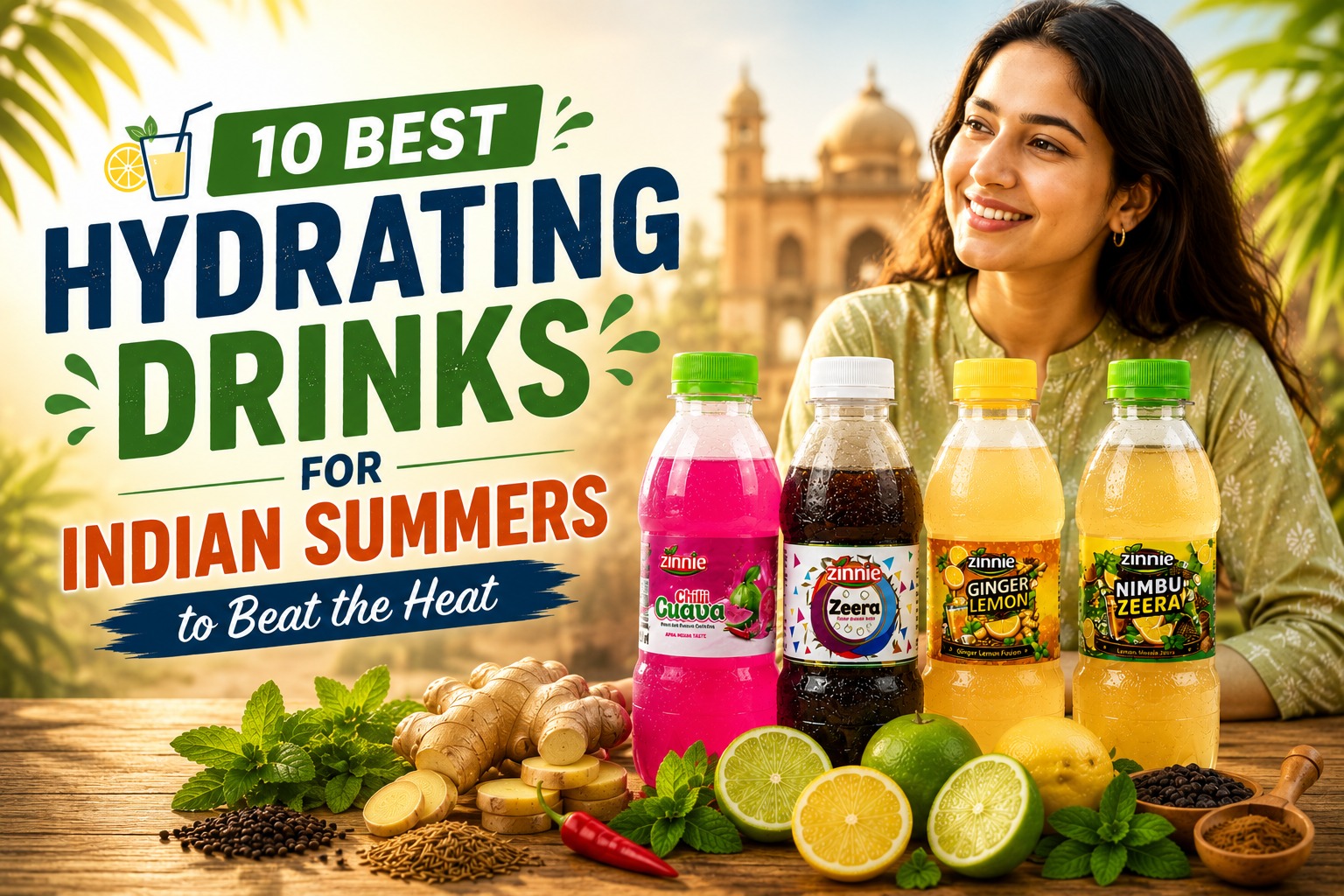 Hydrating drinks for Indian summer, including lemonade, coconut water and refreshing cold drinks